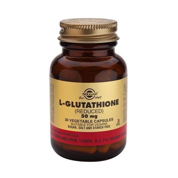 L-GLUTATHIONE 50MG SOLGAR 30 CAP. L-GLUTATHIONE 50MG SOLGAR 30 CAP.
